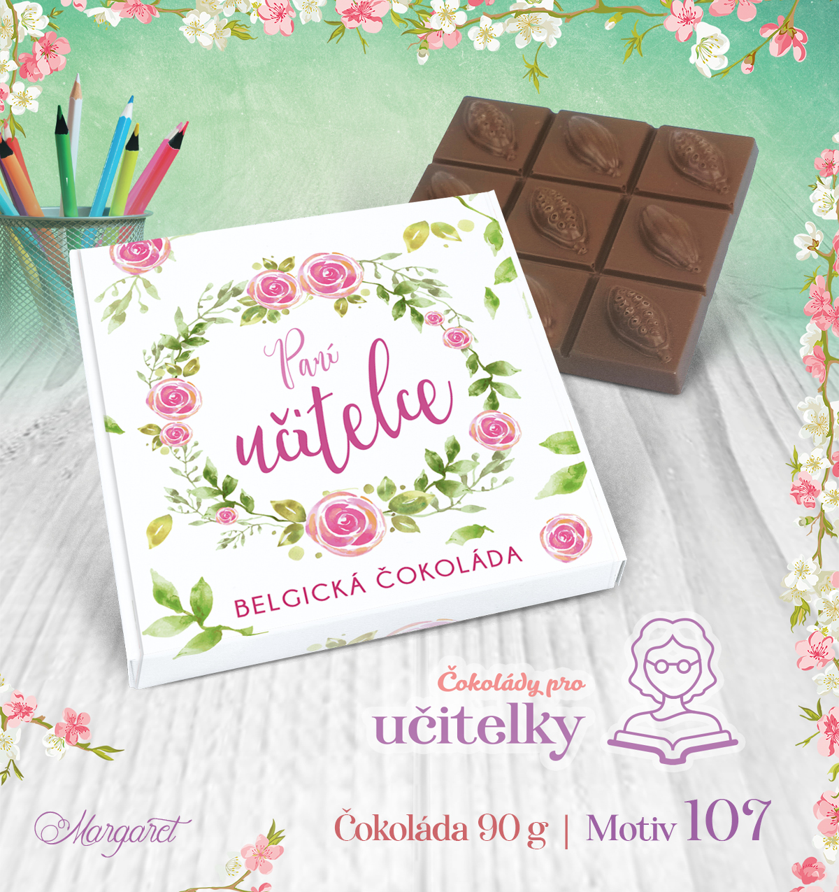 Belgická čokoláda 90 g | Motiv 107